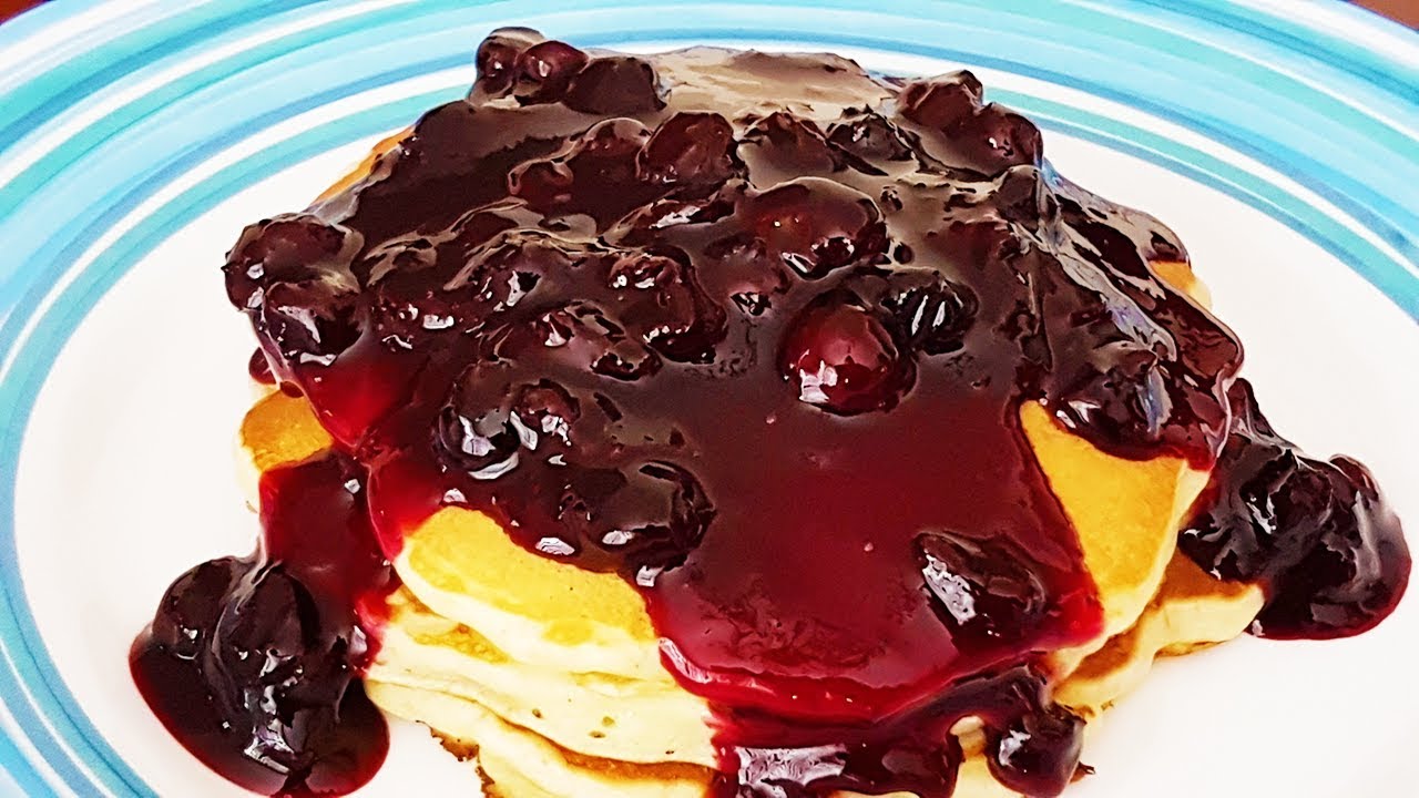 How To Make Cheesecake Pancakes with Blueberry Sauce Pancake Series