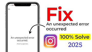 An unexpected error occurred instagram problem solved 2025 | fix unexpected error occurred problem