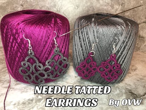 Needle Tatting Fan Earrings  YouTube