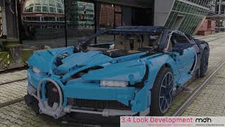 Digital LEGO® Research: Look Development – 3D Tracking + HDR Image-based Lighting (Bugatti Chiron)