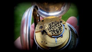 Spindeltaschenuhr B.C.Lincoln Aldbro um 1860 Uhrwerk Spindeluhrwerk Vintage