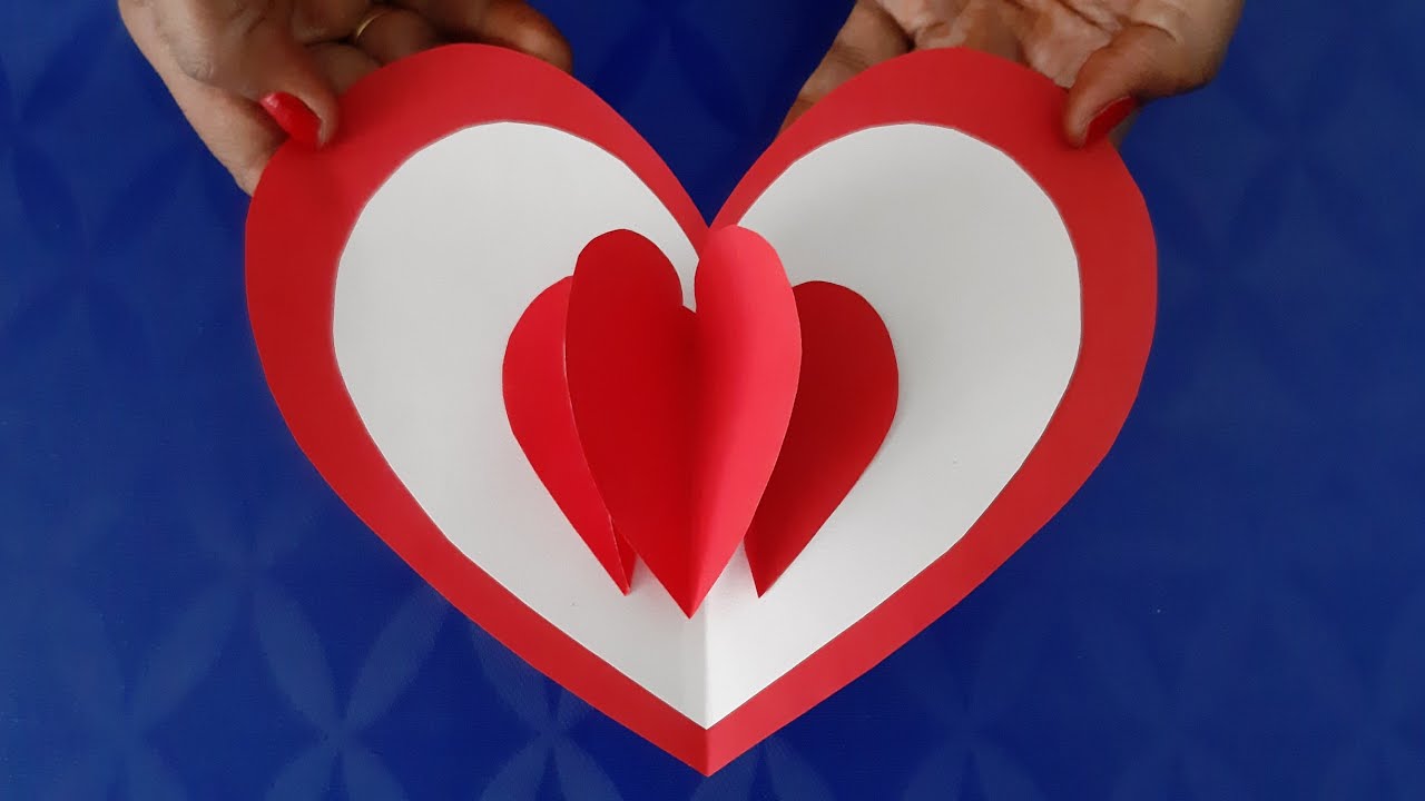 DIY Pop up heart card / Greeting Card idea for Valentine's Day / How to ...