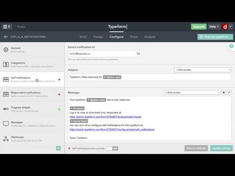 Notifications - Typeform 1.0 (2016) - 6.4