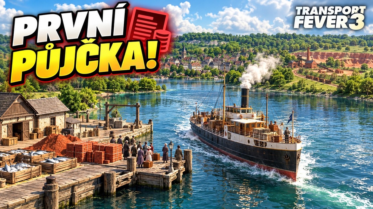 Začínáme na dluh! První loď, zboží a cestující | Transport Fever 3