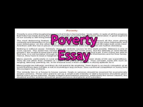 essays about poverty