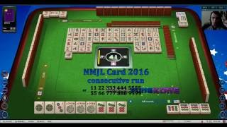 4 American Mah jongg NMJL Card 2016- Playing in an online multiplayer game challenge