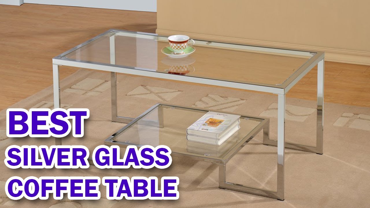 Best Silver Glass Coffee Table - Ideal Furniture - YouTube