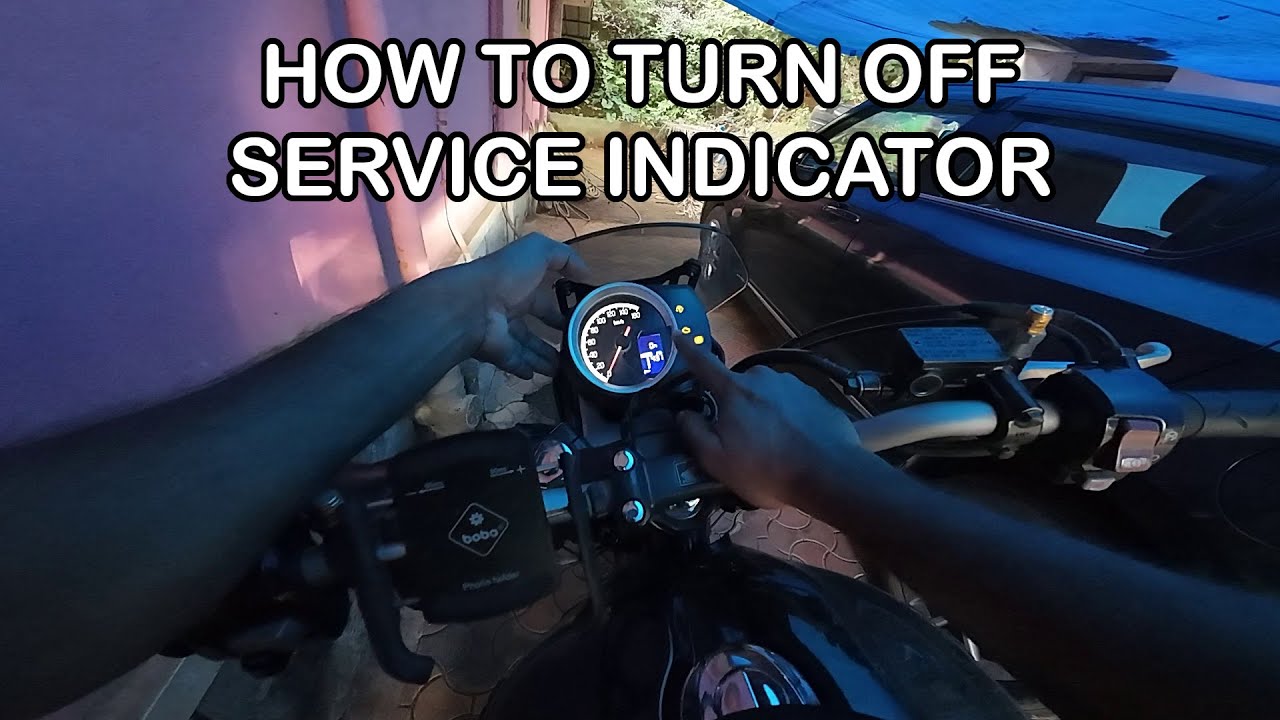 How to turn off service indicator or spanner symbol in cb350