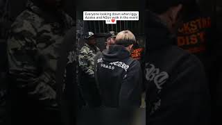 Everyone Looking Down When Iggy Azalea And N3On Walk In The Event