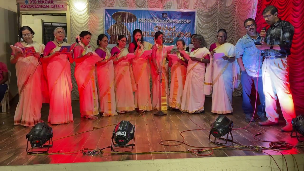 Manam Thelinje Ninnal Group Song at the PTP Nagar Association Onam Cultural Program 2023