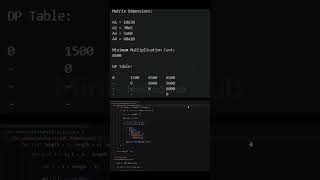 C++ Matrix Chain Multiplication | DP #CPP #DynamicProgramming #Algorithms #Coding #MiniCodeHub