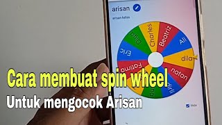 Cara ngocok arisan pakai spin wheel di android.