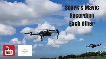 DJI Spark & DJI Mavic Recording Each Other
