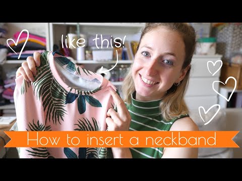How to sew a Neckband - Jersey T-shirt Neckline