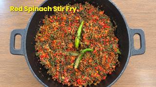 Healthy Side Dish Idea:  Red Spinach Stir Fry