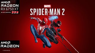 Marvel SpiderMan 2 AMD RX 6750 XT  + Ryzen 5 5600X | All Settings | 1080p