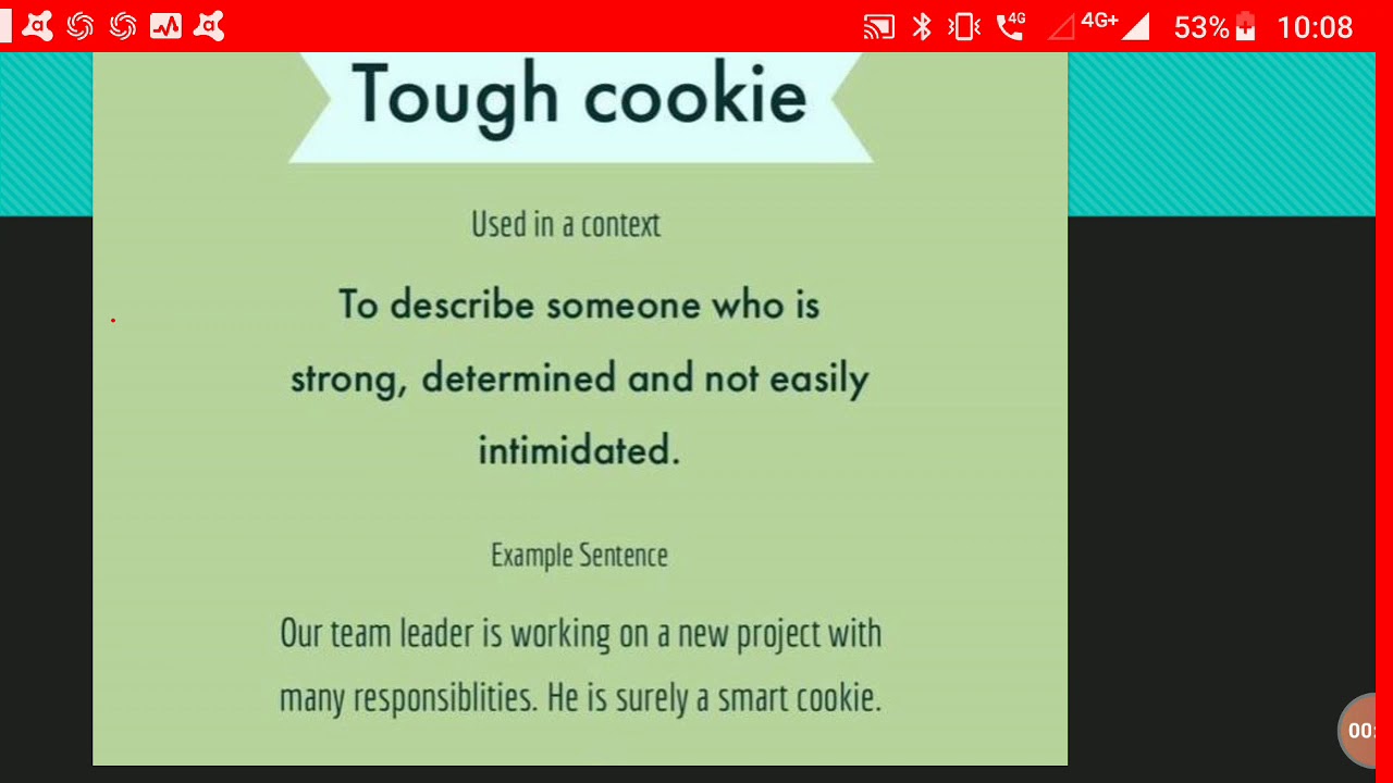 Tough cookie YouTube