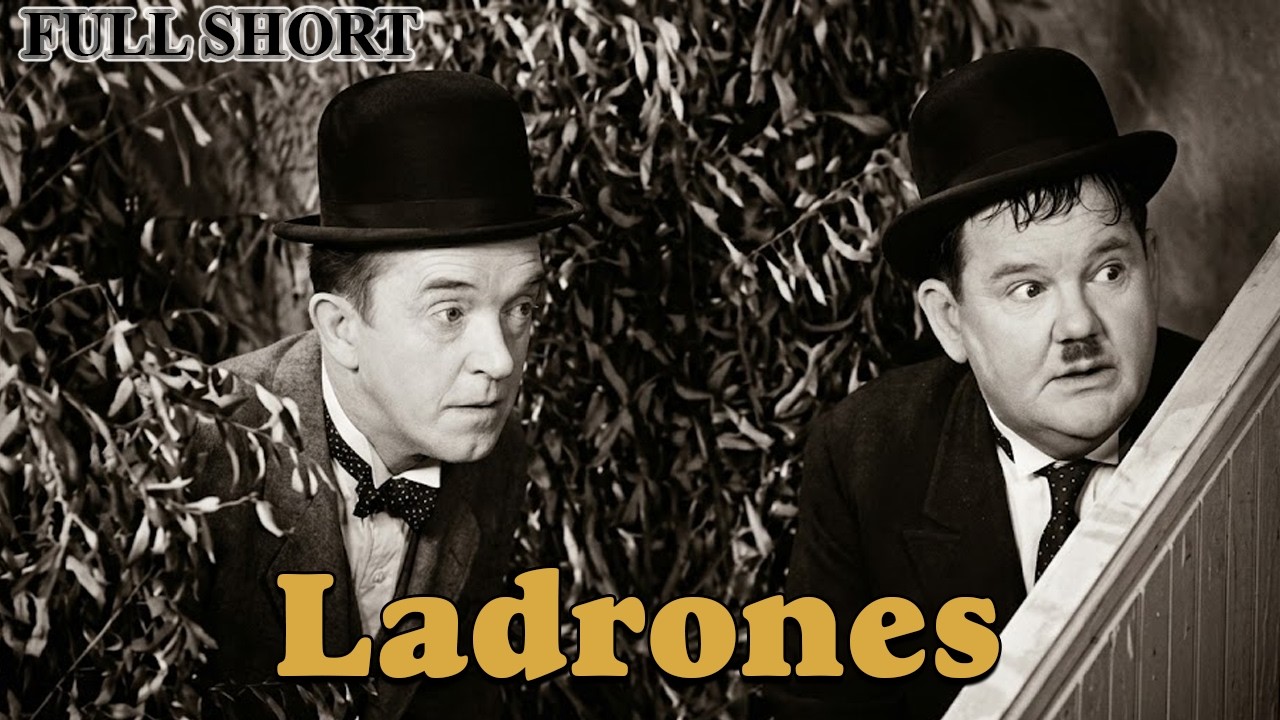 ⭐ Ladrones (1930) Full Short | Laurel and Hardy | Slapstick Comedy | Public Domain