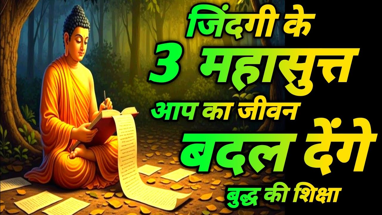 जिंदगी के 3 महासुत्त आप का जीवन बदल देंगे बुद्ध की शिक्षा l Buddhist Life Changing story in Hindi 