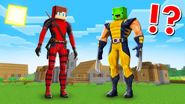 JJ and Mikey Become DEADPOOL & WOLVERINE CHALLENGE in Minecraft / Maizen Minecraft