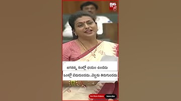 Roja In AP Assembly 2023||జగనన్న కంట్లో భయం ఉండదు ఒంట్లో బెదురుండదు దెబ్బకు తిరుగుండదు||BIG TV LIVE
