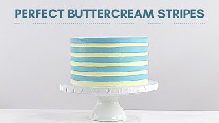 SECRETS TO A PERFECT STRIPED BUTTERCREAM CAKE │ CAKE DECORATING │ CAKES BY MK