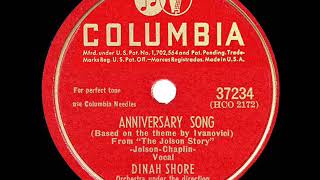 1947 HITS ARCHIVE: Anniversary Song - Dinah Shore (a #1 record)