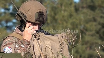 French airforce practice helicopter strike in northern Estonia as part of multinational drills