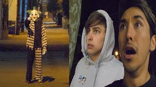 CLOWN SIGHTING! Chased by a SCARY clown! *TERRIFYING* (ACTUAL FOOTAGE)