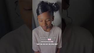 Playing around with cute styles for baby girl #hairstyles  #3c hair #curls #buns