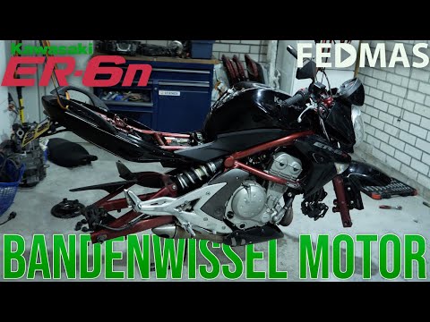 BANDENWISSEL van de MOTOR, zo gaat dat! - Kawasaki ER-6n (deel 5) | FEDMAS