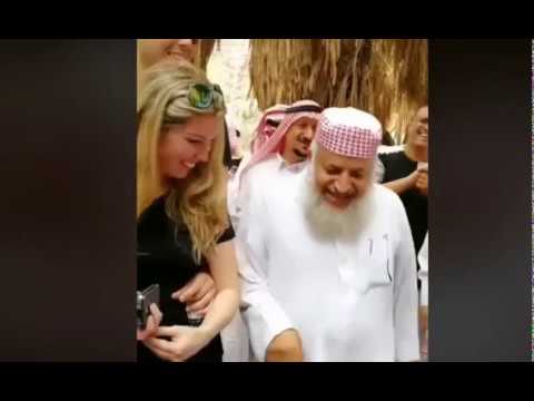 السعودية شيخ سعودى يرقص مع فتاة شقراء ديسكو الحلال رقص وخلع