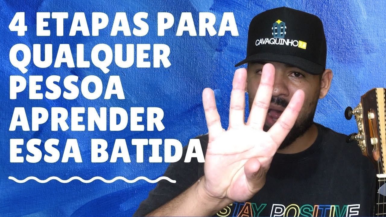 4 Etapas Para Qualquer Pessoa Aprender a Batida de Samba e Pagode no Cavaquinho - Professor Damiro