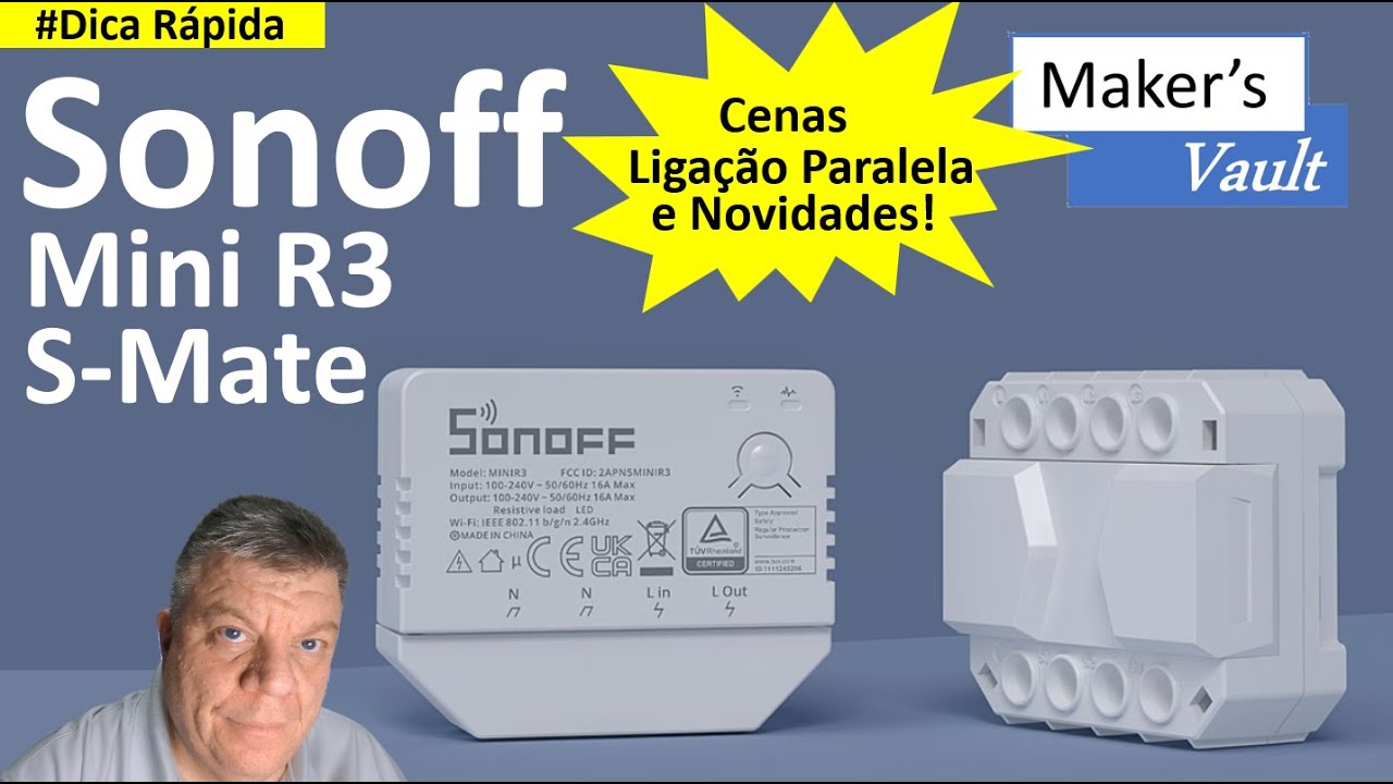 Sonoff Dual R3 2 Canais - Múltiplo Relé Wifi - 2 Canais Automação