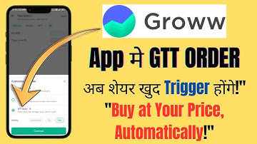 What are GTT orders? | How to place GTT orders on Groww? | GTT order kaise use karein? In hindi 📌