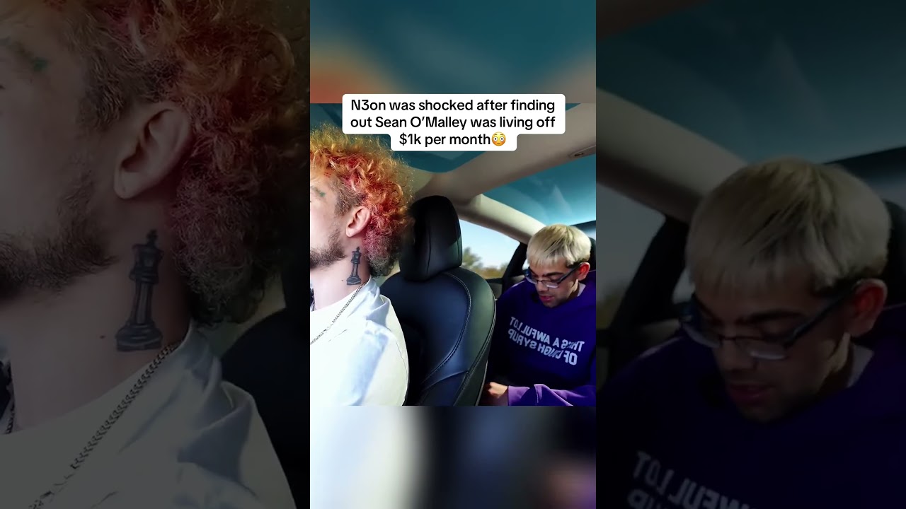 N3on was shocked after finding out Sean O'Malley was living off$1k per month 