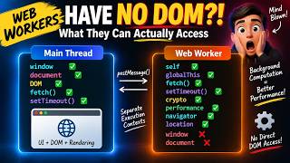 Web Workers Have NO DOM! 😱 What They Can Actually Access