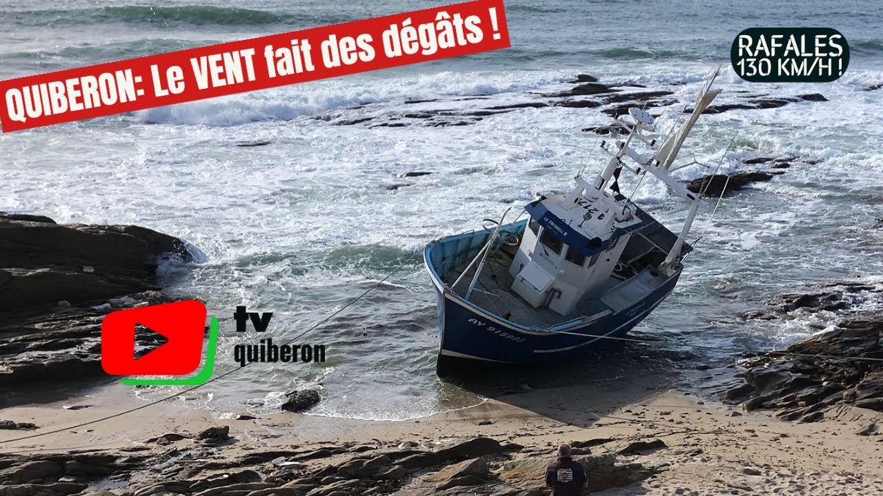 QUIBERON   | 🆘  Le Triskell II s'échoue dans les rochers  |  TV Quiberon 24/7