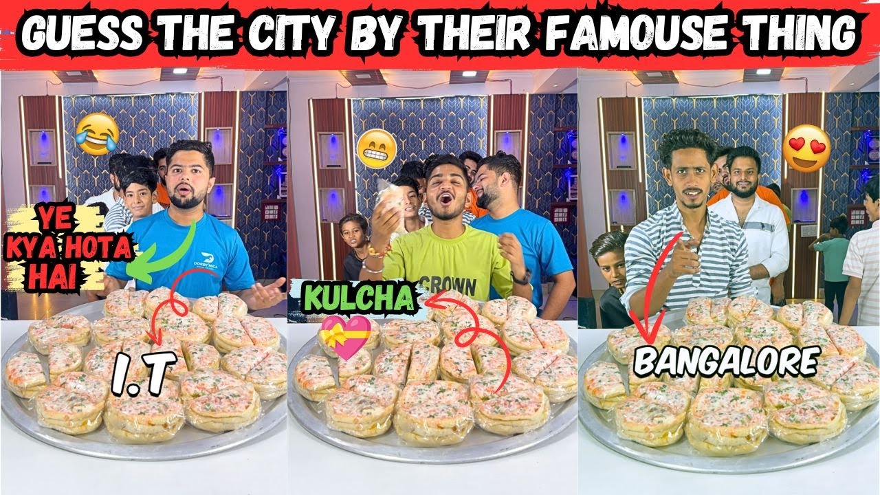 Guess The City By Their Famous Things Challenge For Cheese Kulcha 🤯😂 | Sahil Khan & Team | 