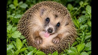 Hedgehog Looks Like a Cat Washing… But Watch His Tongue 🦔