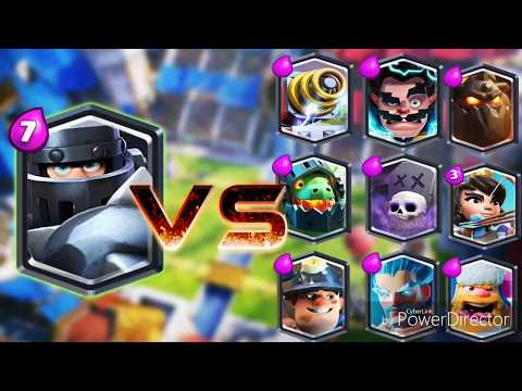 Mega Caballero VS Todas las cartas de Clash Royale