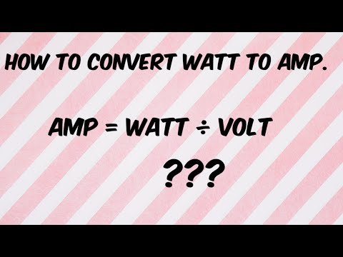 Bagaimana menghitung amp dari watt #convert #amps #watt