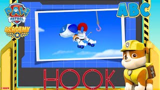 PAW Patrol Academy | Letter Construction with Rubble | Build the Word HOOK 🪝 | Kids Learning Game