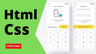 How to make phone verify page on HTML CSS  | Web Creator