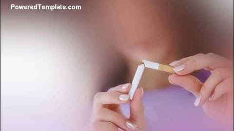 Quit Smoking PowerPoint Template by PoweredTemplate.com