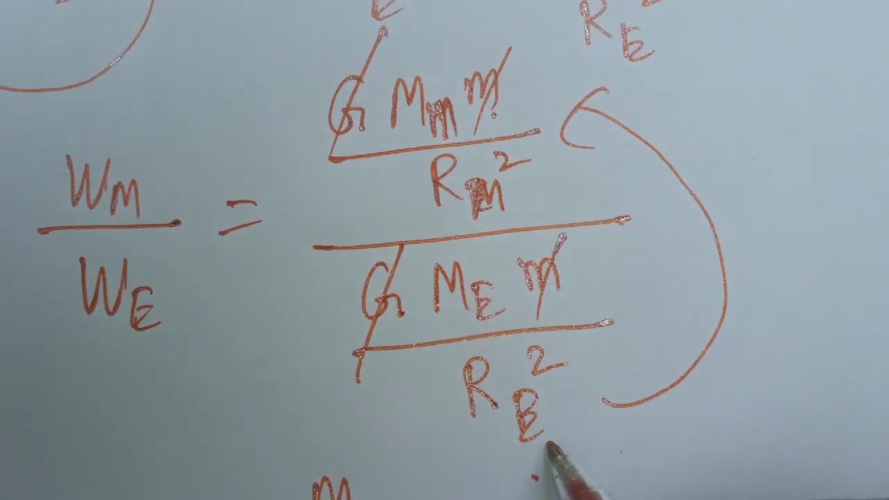 weight on the moon surface (calculation) - YouTube