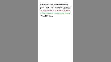 Find  distinct numbers in an Array || Java Programming || Interview Questions