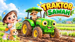 Traktor Sawah 🚜 | Membantu Petani Bekerja | Lagu Anak Indonesia | Animasi 3D Lucu & Ceria