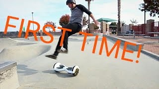 BMX riders first time on swegway hoverboard!