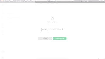 Evernote - Creating a Note/Notebook